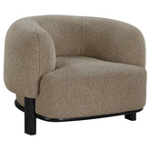 Lawler Upholstered Barrel Back Accent Chair Ivory